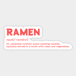Ramen Definition Sticker